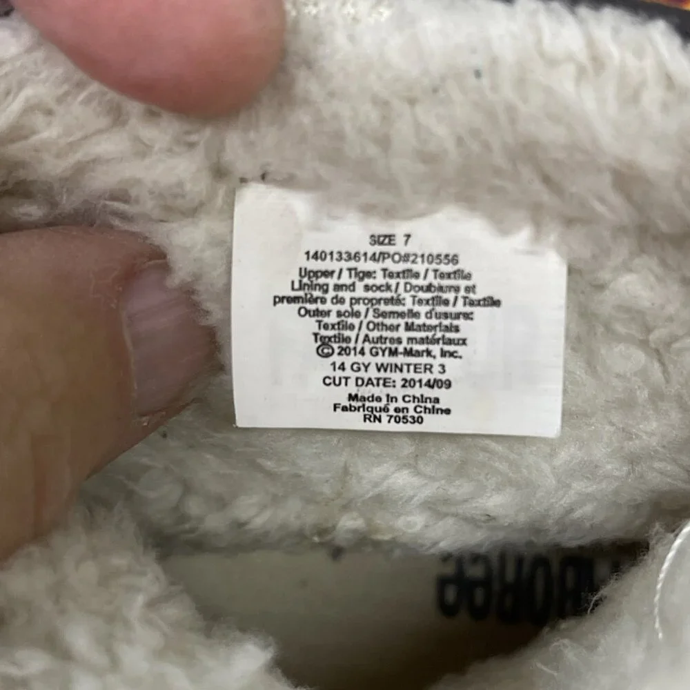 GYMBOREE ICE ALL-STAR GRAY SHERPA LINED SUEDE BOOT Sz7 AND Wonderful Nation Sz 5